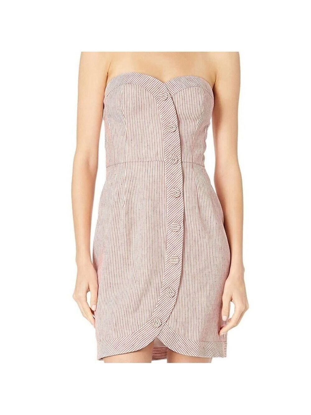 NWT BCBGMaxAzria Pinstripe Bustier Dress 8
